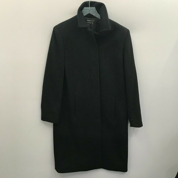 Dkny Jackets & Blazers - DKNY Peacoat Black Wool Blend Button Front Pockets Winter Jacket Womens Size 10